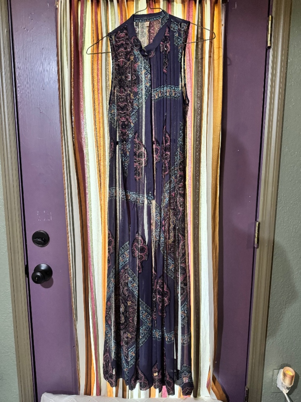 Free People Intimately "Night Shimmers" Sheer Pleated Lounger Jumpsuit - Size 6